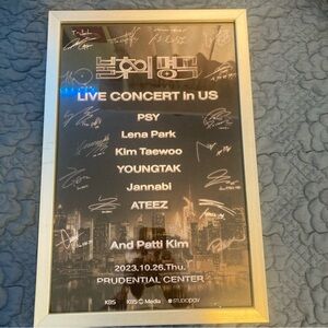 KBS Immortal Songs in US promotional Poster With Printed Autographs PSY Framed